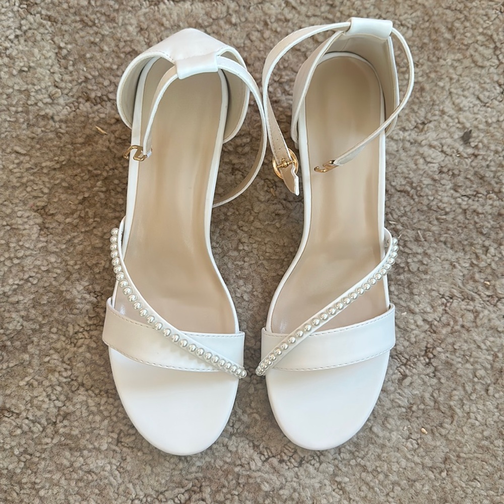 Brand new white heels